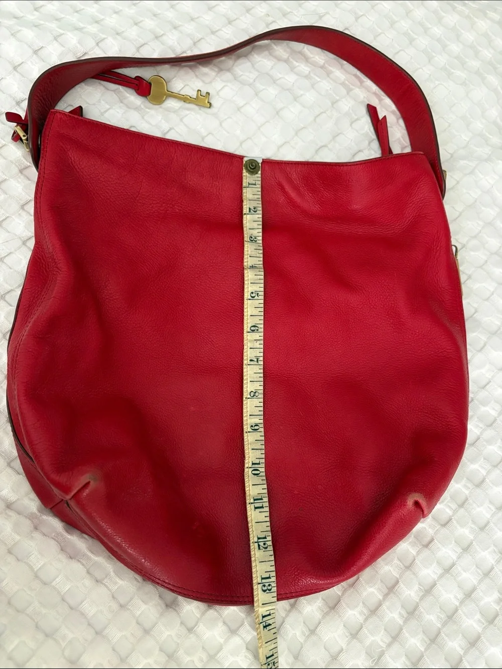 Fossil Red Leather Bag - Shoulder or Crossbody